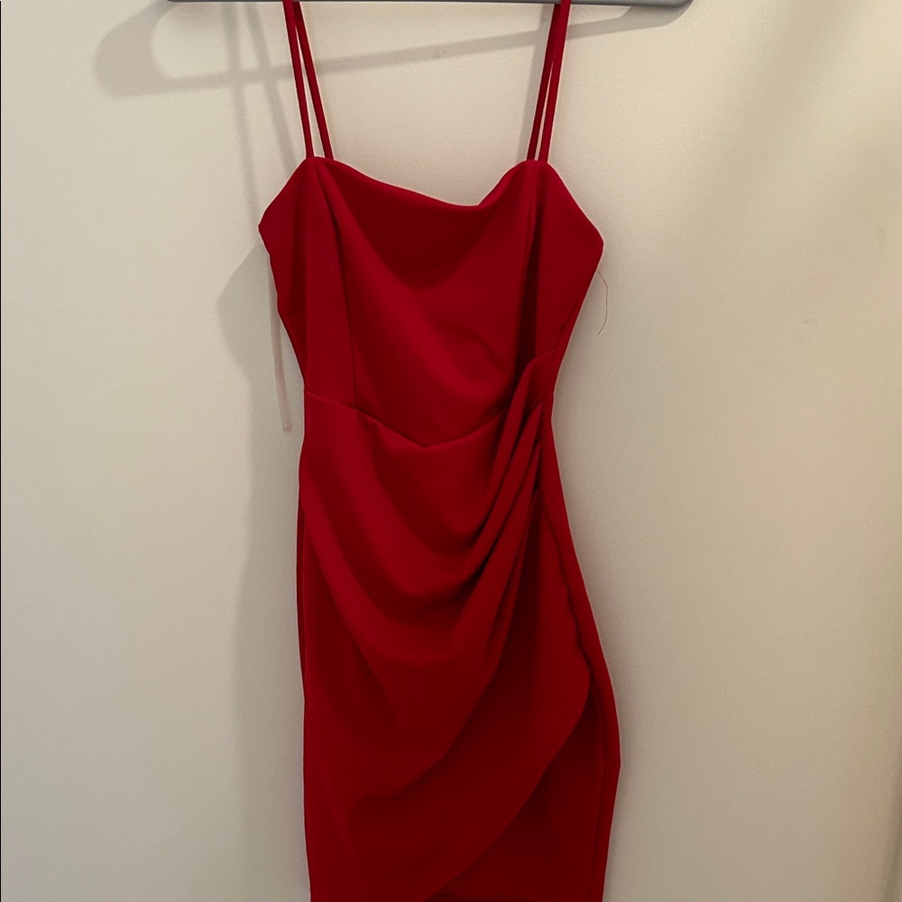 Windsor Red Draped Mini Dress